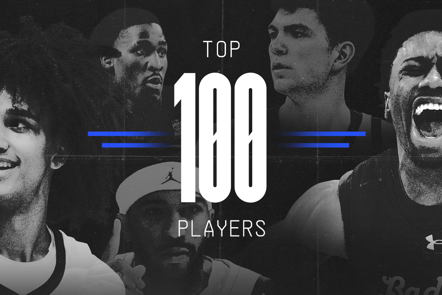 Top 100 graphic featuring Tyler Tanner, John Blackwell, Pryce Sandfort, Silas Demary Jr., Boogie Fland