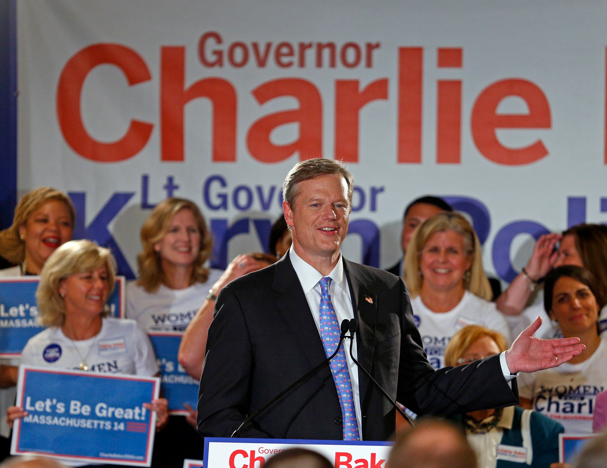 Charlie Baker campaigning for Governor of Massachusetts 